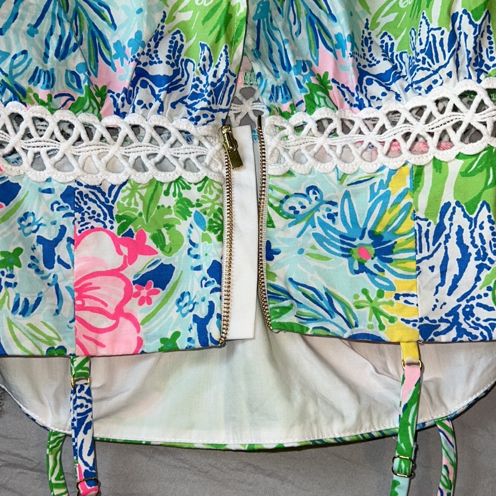 Lilly Pulitzer Cheek to Cheek Jan Eyelet Crop Top - Picture 9 of 13